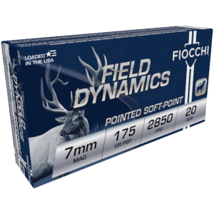 Fiocchi Field Dynamics 7mm Remington Magnum Rifle Ammunition 20 Round Box