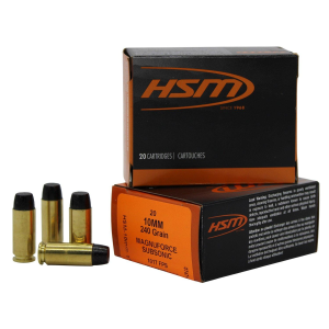HSM Ammunition Magnuforce Subsonic 10mm Auto Handgun Ammunition 20 Round Box