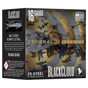 Federal Black Cloud FS Steel 16 Gauge Shotshells 25 Round Box