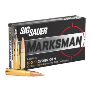 SIG SAUER Marksman Match 300 AAC Blackout Rifle Ammunition 20 Round Box