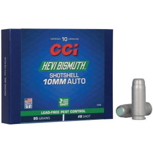CCI Pest Control Bismuth Shotshell 10mm Auto Handgun Ammunition 10 Round Box
