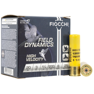 Fiocchi Field Dynamics High Velocity 12 Gauge Shotshells 25 Round Box