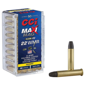 CCI Maxi-Mag 22 Winchester Magnum Rimfire (WMR) Rimfire Ammunition 50 Round Box