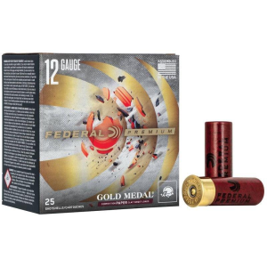 Federal Gold Medal Competition Paper Clay Target Load 12 Gauge Shotshells 25 Round Box