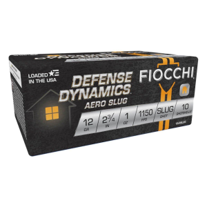Fiocchi Defense Dynamics Aero Slug Low Recoil 12 Gauge Shotshells 10 Round Box