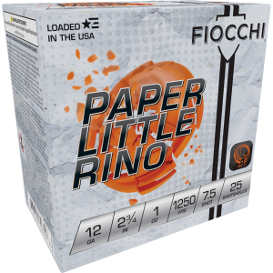 Fiocchi Paper Little Rino 12 Gauge Shotshells 25 Round Box