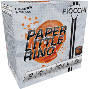 Fiocchi Paper Little Rino 12 Gauge Shotshells 25 Round Box