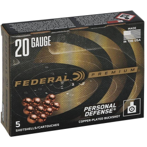 Federal Personal Defense Buckshot 20 Gauge Shotshells 5 Round Box