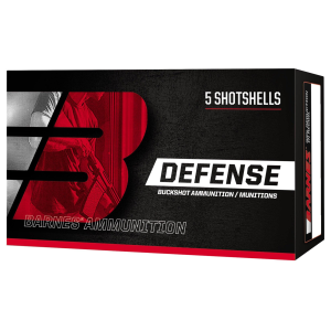 Barnes Bullets Defense Buck Shot 12 Gauge Shotshells 5 Round Box