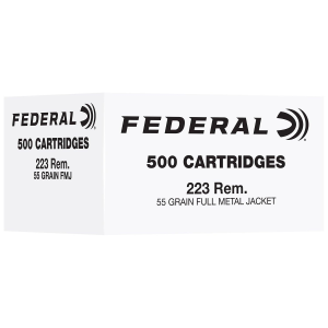 Federal Bulk Rifle FMJ 223 Remington Rifle Ammunition 500 Round Box