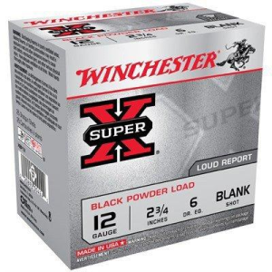 Winchester Super-X Black Powder Blank 12 Gauge Shotshells 25 Round Box