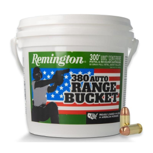 Remington UMC Range Bucket 380 ACP Handgun Ammunition 300 Round Box