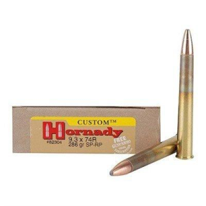 Hornady Ammo 9.3 mm X 74R 286G Rifle Ammunition 20 Round Box