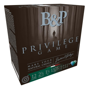 B&P Privilege Game 12 Gauge Shotshells 25 Round Box