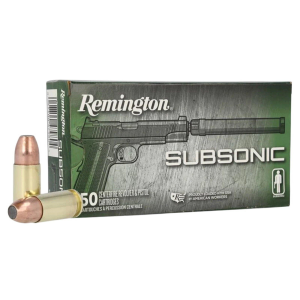 Remington Subsonic Handgun 9mm Handgun Ammunition 50 Round Box