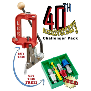 Lee Precsision Challenger III Single Stage Press 40th Anniversary Pack with Breech Carb 3-Die Set