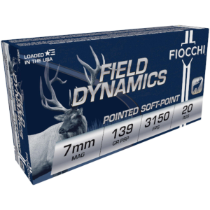 Fiocchi Field Dynamics 7mm Remington Magnum Rifle Ammunition 20 Round Box