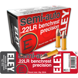 ELEY Semi-Auto Benchrest Precision 22 Long Rifle Rimfire Ammunition 50 Round Box