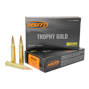 HSM Trophy Gold Elite Hunter 300 Winchester Magnum Rifle Ammunition 20 Round Box