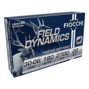 Fiocchi Field Dynamics 30-06 Springfield Rifle Ammunition 20 Round Box