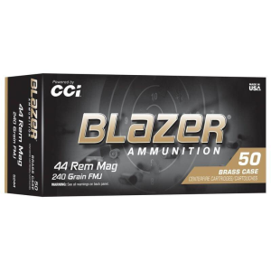 Blazer Ammunition Blazer Brass FMJ 44 Remington Magnum Handgun Ammunition 50 Round Box