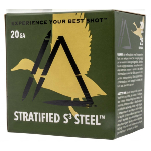 Apex Ammunition Stratified S3 Waterfowl 20 Gauge Shotshells 25 Round Box
