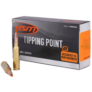 HSM Tipping Point 25-06 Remington Rifle Ammunition 20 Round Box
