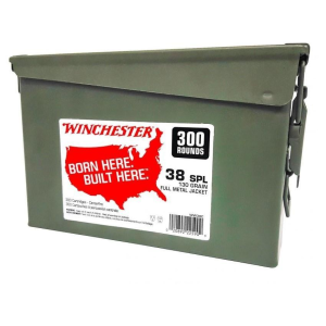 Winchester USA Ammo Can 38 Special Handgun Ammunition 300 Round Box