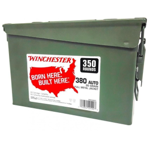 Winchester USA Ammo Can 380 ACP Handgun Ammunition 350 ct.