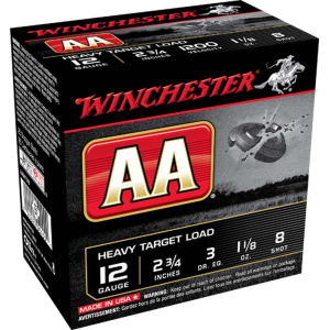 Winchester AA Target Load Case 12 Gauge Shotshells 250 Round Box
