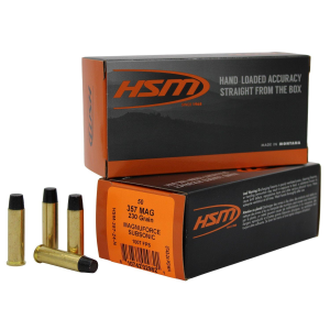HSM Ammunition Magnuforce Subsonic 357 Magnum Handgun Ammunition 50 Round Box