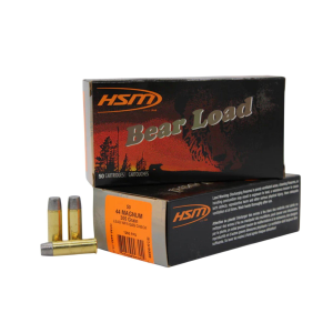 HSM Ammunition Bear Load 44 Remington Magnum Handgun Ammunition 50 Round Box