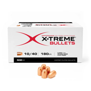 X-Treme Bullets 40 Caliber Copper Plated RNFP Pistol