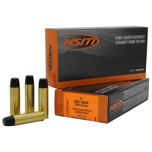 HSM Ammunition Magnuforce Subsonic 500 S&W Handgun Ammunition 20 Round Box