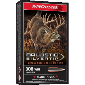 Winchester Ballistic Silvertip 308 Winchester Rifle Ammunition 20 Round Box