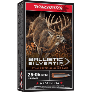 Winchester Ballistic Silvertip 25-06 Remington Rifle Ammunition 20 Round Box