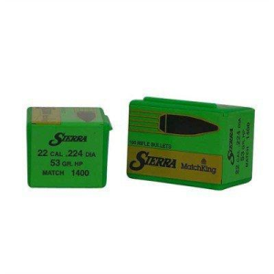 Sierra Bullet .22 .224 53gr HP Match