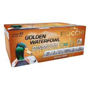 Fiocchi Golden Waterfowl Bismuth 12 Gauge Shotshells 10 Round Box