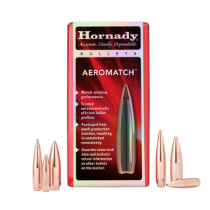 Hornady Aeromatch 22 Caliber Rifle Bullets 100 Count Box