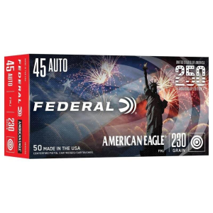 Federal USA 250th Anniversary American Eagle 45 ACP Handgun Ammunition 50 Round Box