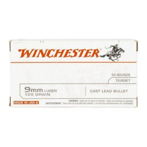 Winchester USA Target 9mm Handgun Ammunition 50 Round Box