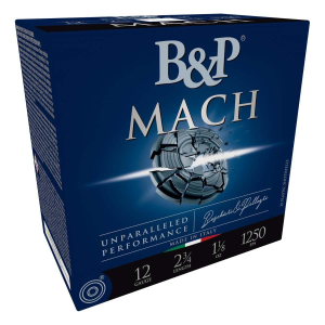 B&P MACH Target 12 Gauge Shotshells 25 Round Box