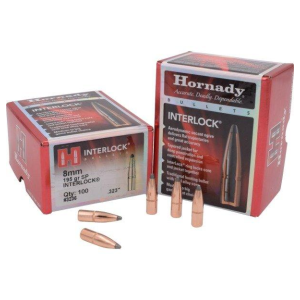 Hornady Interlock 8mm (.323) Caliber Rifle Bullets