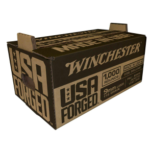 Winchester USA Forged 9mm Handgun Ammunition 1000 Round Can