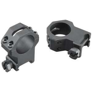 Weaver 4-Hole Tactical Picatinny Aluminum Scope Rings - 1" XX-High Matte