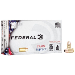 Federal Train + Protect VHP 380 ACP Handgun Ammunition 50 Round Box