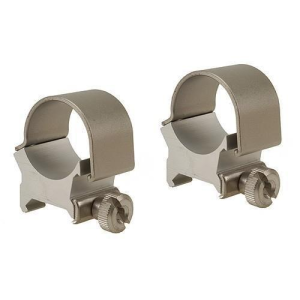 Weaver Detachable Top Mount Aluminum Scope Rings 1" High - Silver