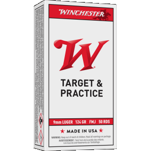 Winchester USA Target & Practice 9mm Handgun Ammunition 50 Round Box