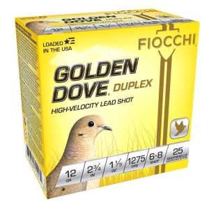 Fiocchi Golden Dove Duplex 12 Gauge Shotshells 25 Round Box