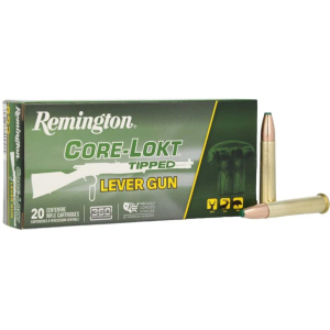 Remington Core-Lokt Tipped Lever Gun 360 Buckhammer Rifle Ammunition 20 Round Box